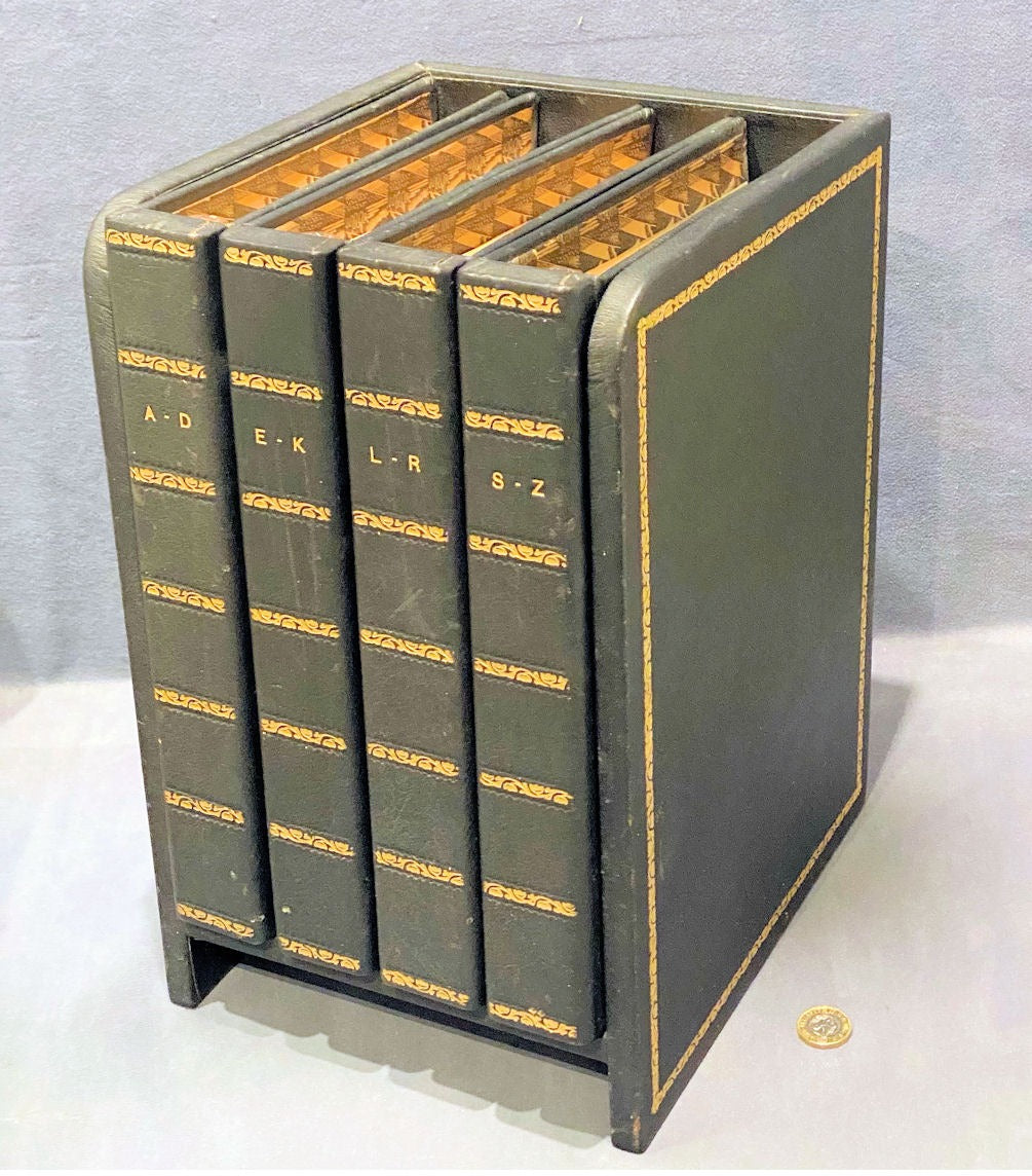 1970s Desk Top Telephone Directory — Leather, 1970's