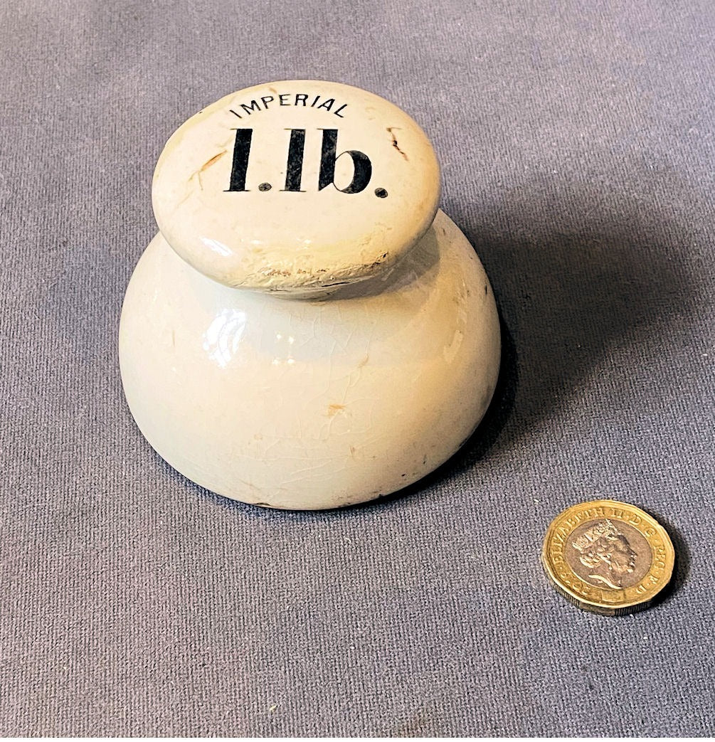 1lb Ceramic Weight — Ceramic, late 19th century