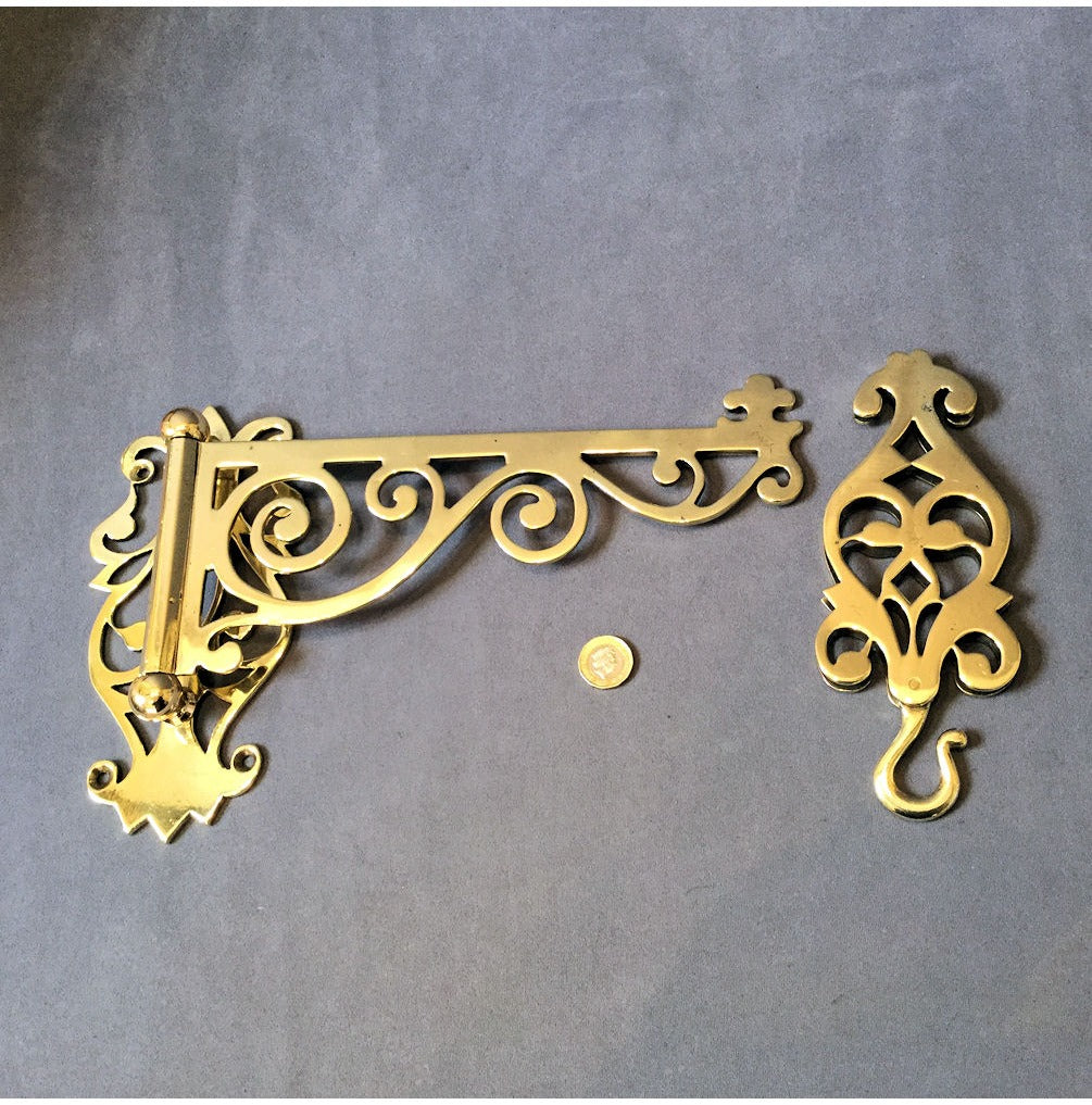 2 Piece Brass Clockwork Spit Bracket — view 2