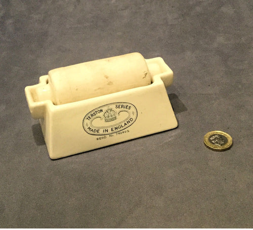 2 Piece Ceramic Stamp or Envelope Lick — Ceramic, 1920's