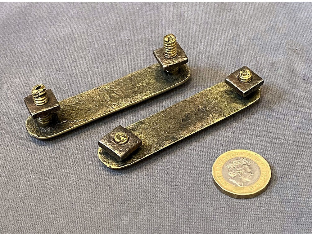 2 Piece Saddlers Brass Name Plates — view 2