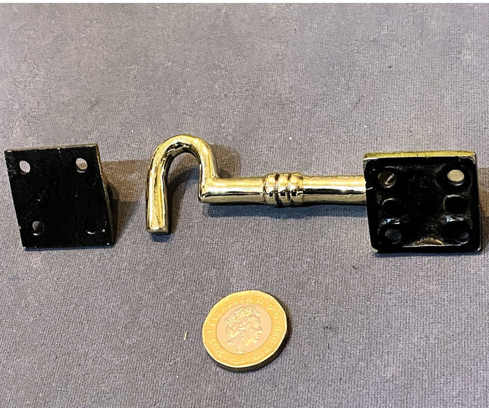 3.25" Brass Door Hook & Eye — view 4