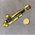 3.5" Brass Door Bolt — Brass, late 19th century