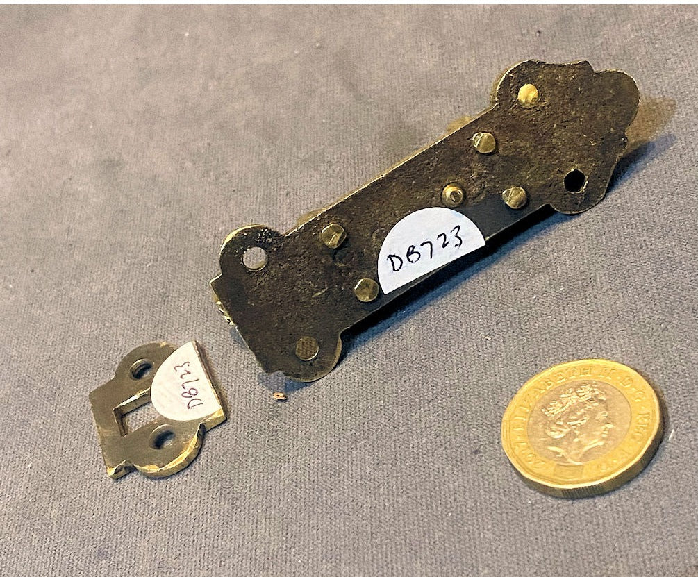 3" Brass Cupboard Door Bolt — view 2