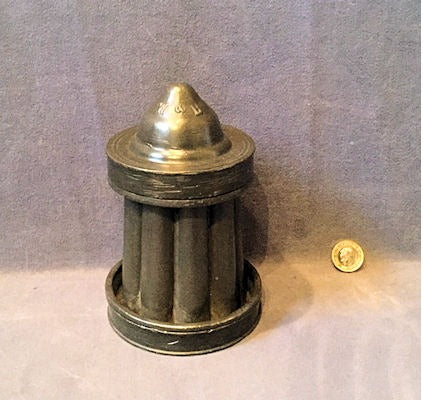 3 Piece Pewter Ice Mould — Pewter, late 19th century