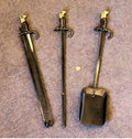3 Piece Set of Bayonet Fire Irons — Iron, late 19th century