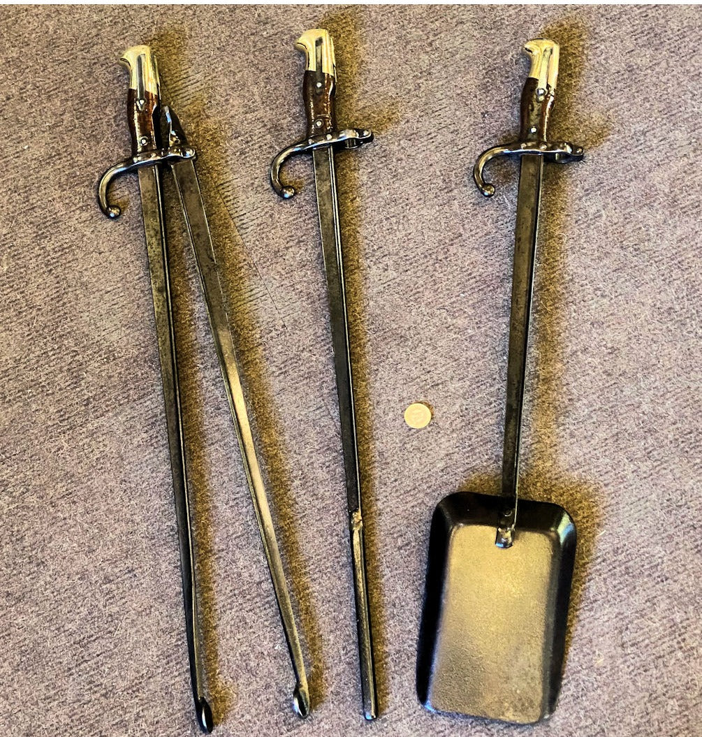 3 Piece Set of Bayonet Fire Irons — view 2