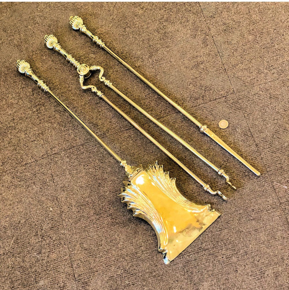 3 Piece Set of Brass Irons — view 2