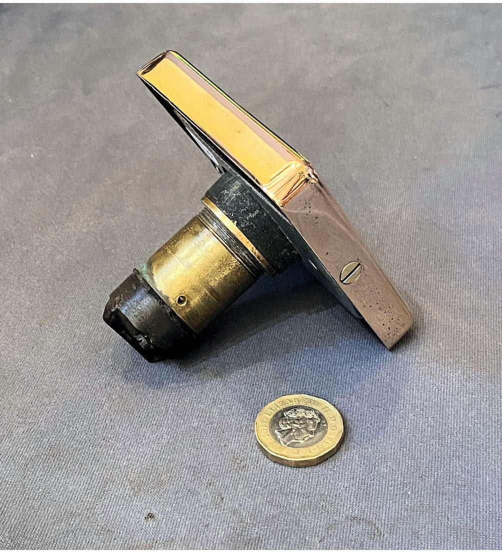 3" Square Brass Exterior Electric Bell Push — view 2