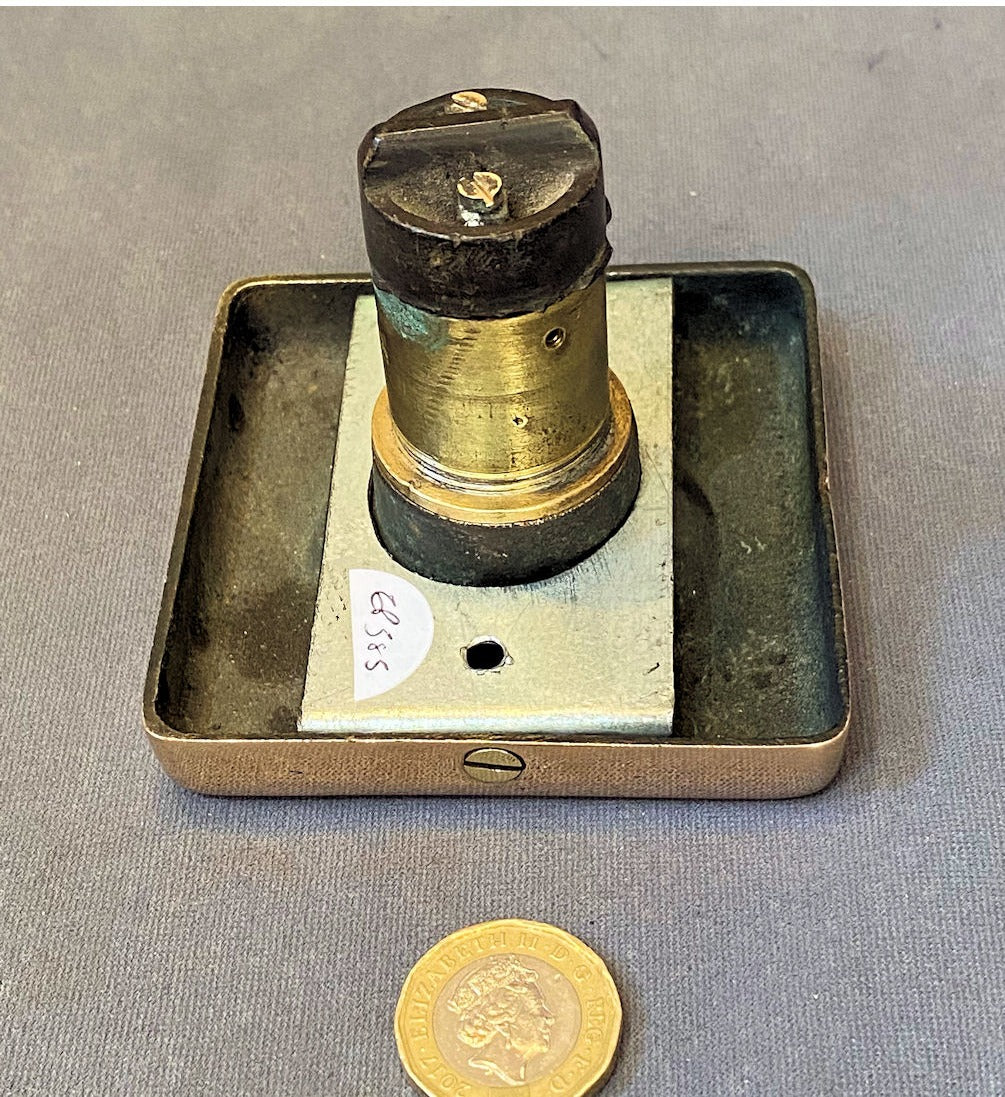 3" Square Brass Exterior Electric Bell Push — view 3