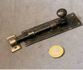 4 1/8" Wrought Iron Cupboard Door Bolt — Wrought iron, 1920's