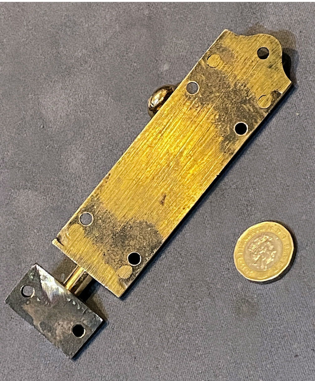 4.5" Brass Door Bolt — view 2