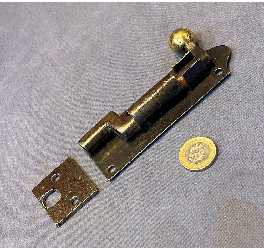 4.5" Wrought Iron Cranked Door Bolt — view 2