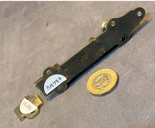 4" Brass Cupboard Door Bolt — view 2