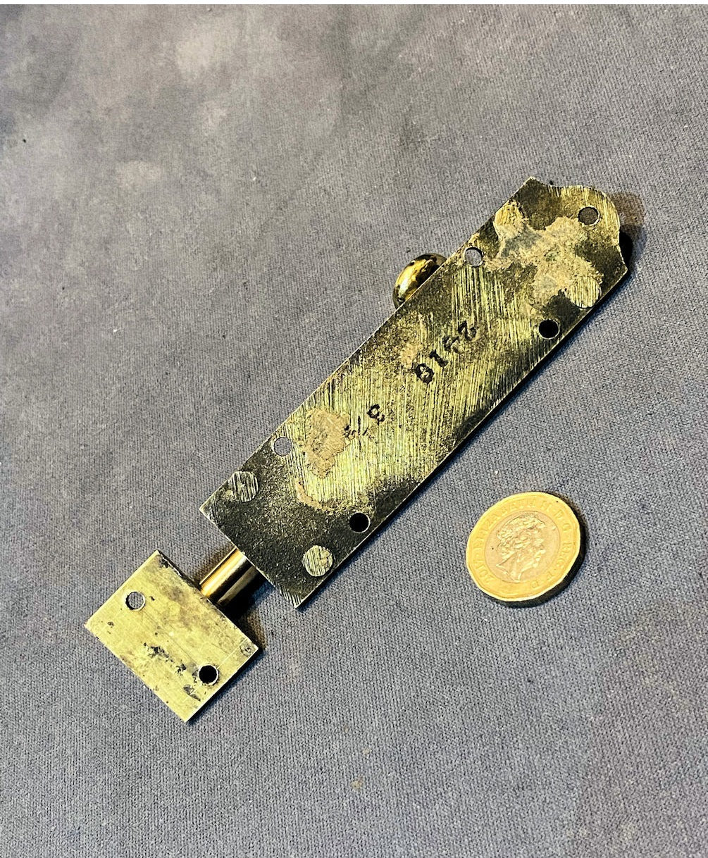 4" Brass Door Bolt — view 2