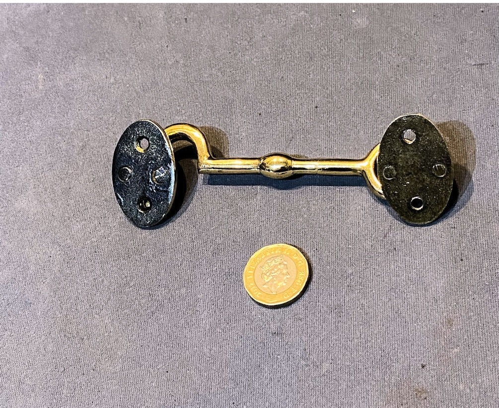 4" Brass Door Hook & Eye — view 4