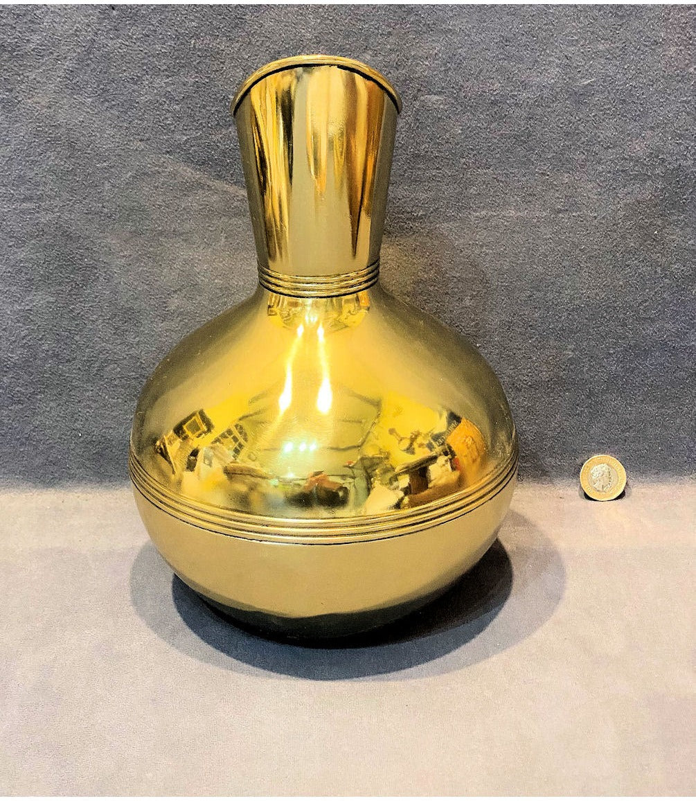4 Pint Arts & Crafts Brass Water Jug — view 4
