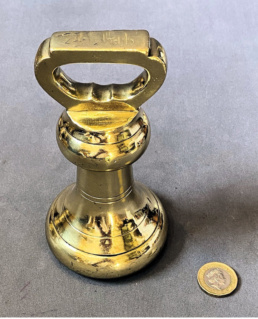4lb Brass Shop Counter Weight — Brass, late 19th century