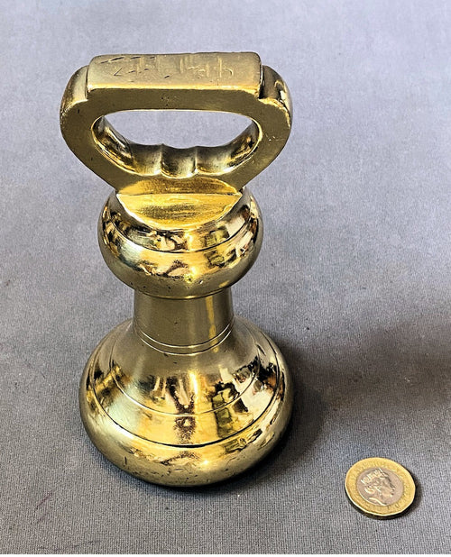 4lb Brass Shop Counter Weight — Brass, late 19th century