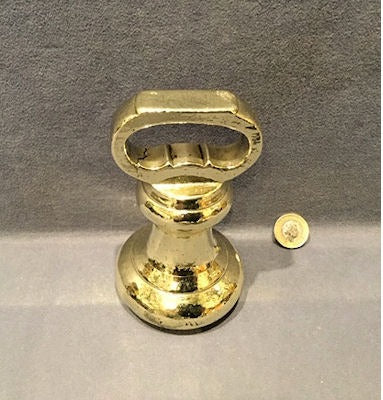 4lb Brass Weight — Brass, late 19th century