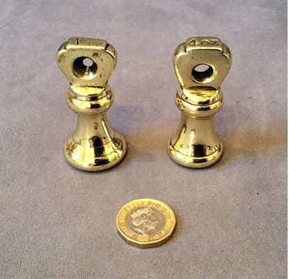 4oz Brass Weight, 2 similar available — Brass, late 19th century
