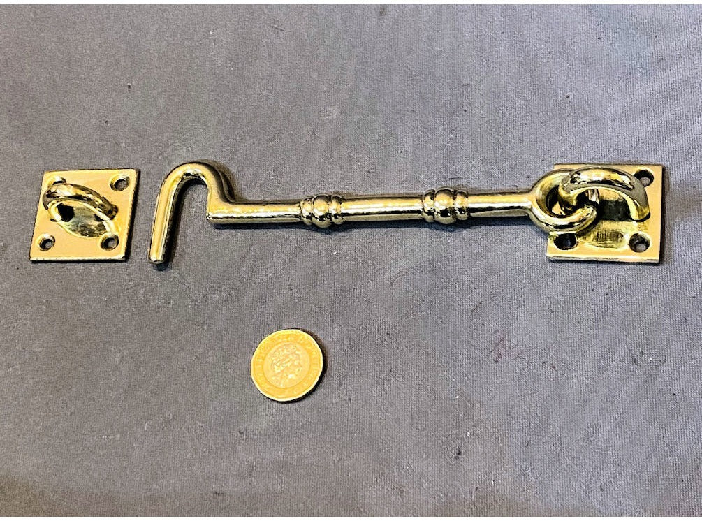 5.5" Brass Door Hook & Eye — view 3