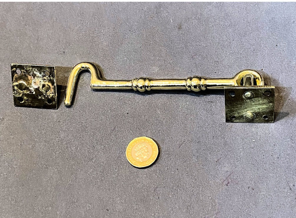 5.5" Brass Door Hook & Eye — view 4