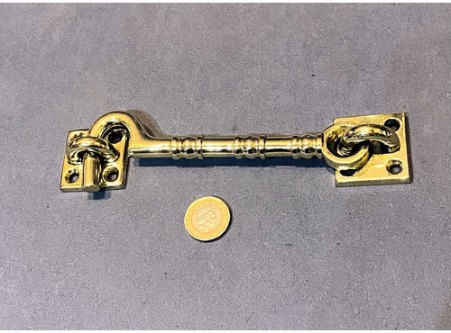 5.5" Brass Door Hook & Eye — view 2