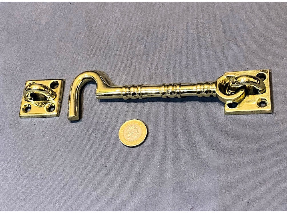 5.5" Brass Door Hook & Eye — view 3