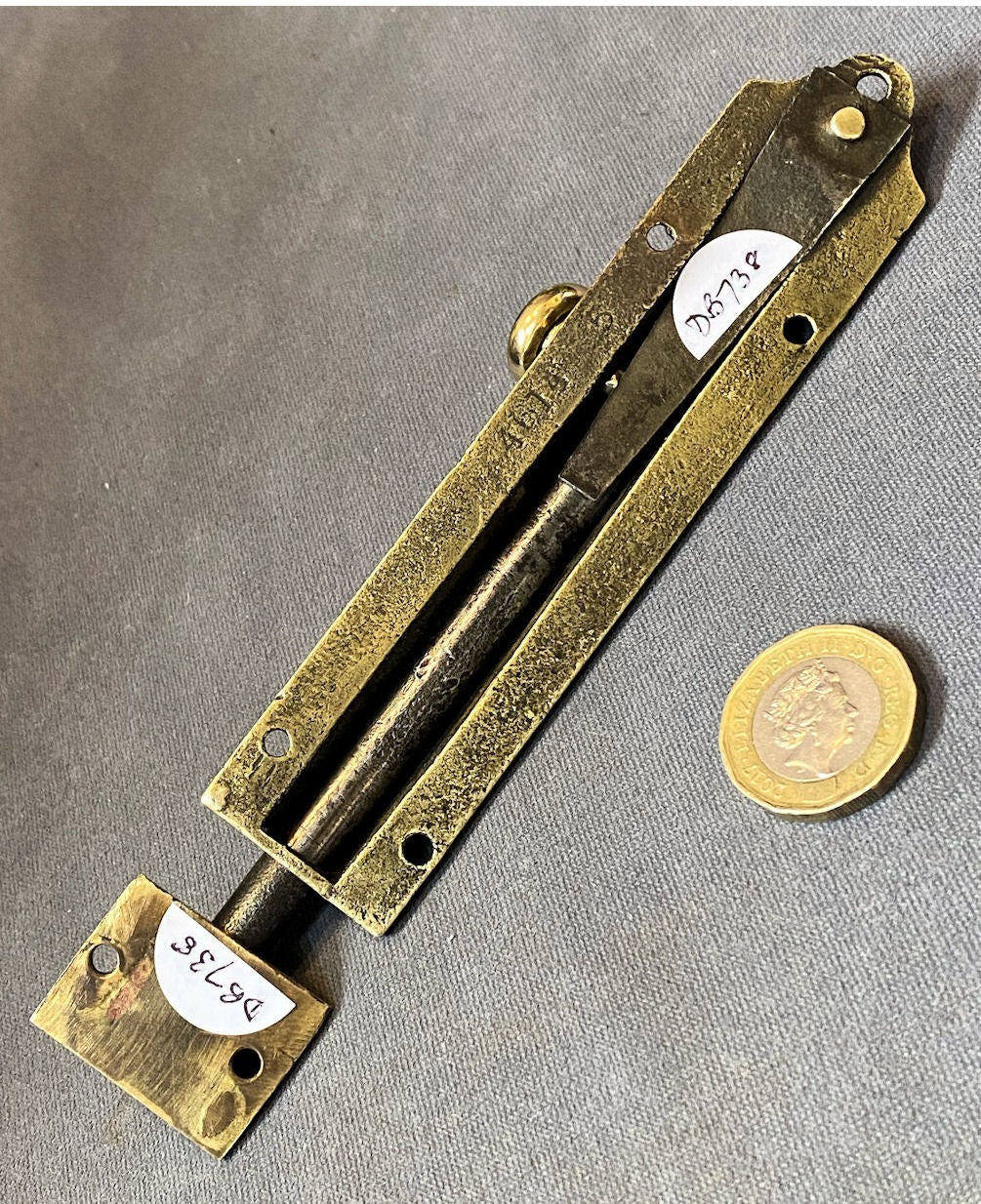 5" Brass Door Bolt — view 2