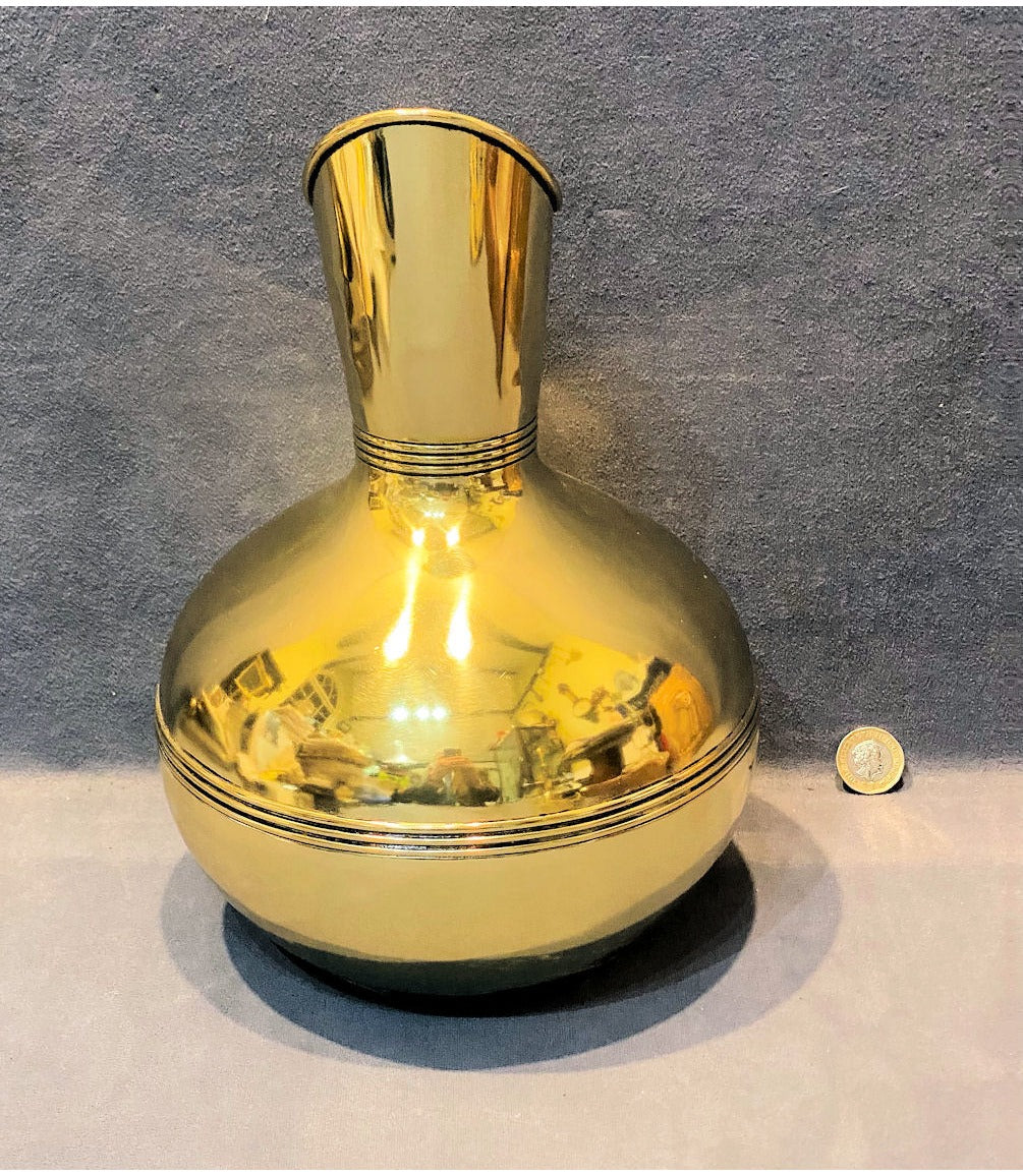 5 Pint Arts & Crafts Brass Water Jug — view 4