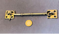 6" Brass Door Hook & Eye — Brass, late 19th century