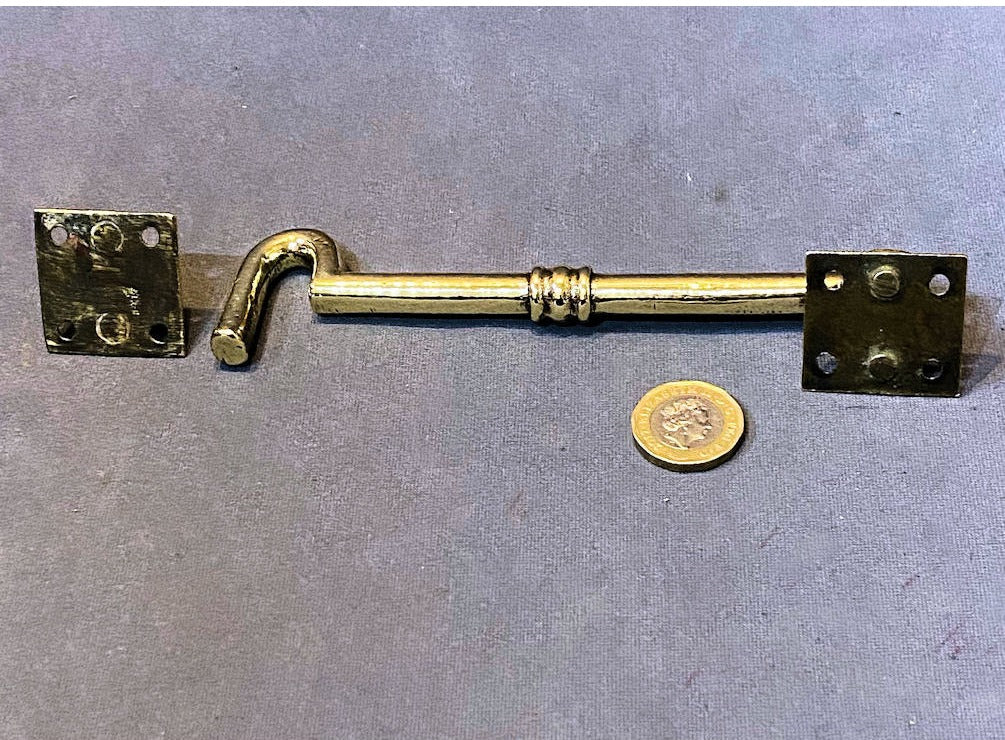 6" Brass Door Hook & Eye — view 4