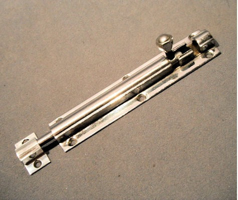 6" Chromed Door Bolt — Chrome, 1928