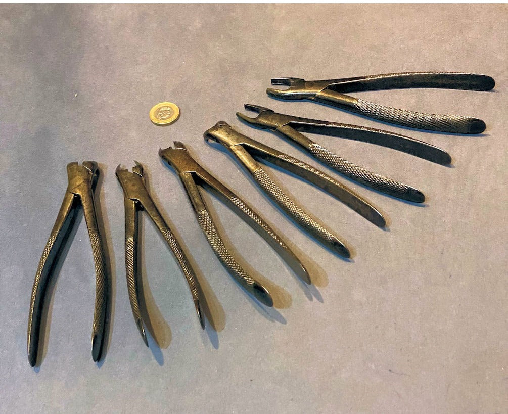 6 Matching Ferguson Dental Forceps — view 2