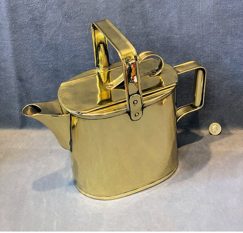 6 Pint Brass Hot Water Can — Brass, late 19th century