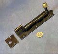 7" Wrought Iron Cranked Door Bolt — Wrought iron, late 19th century