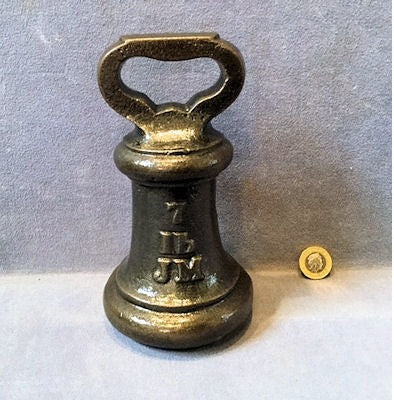 7lb Cast Iron Weight — Cast iron, late 19th century