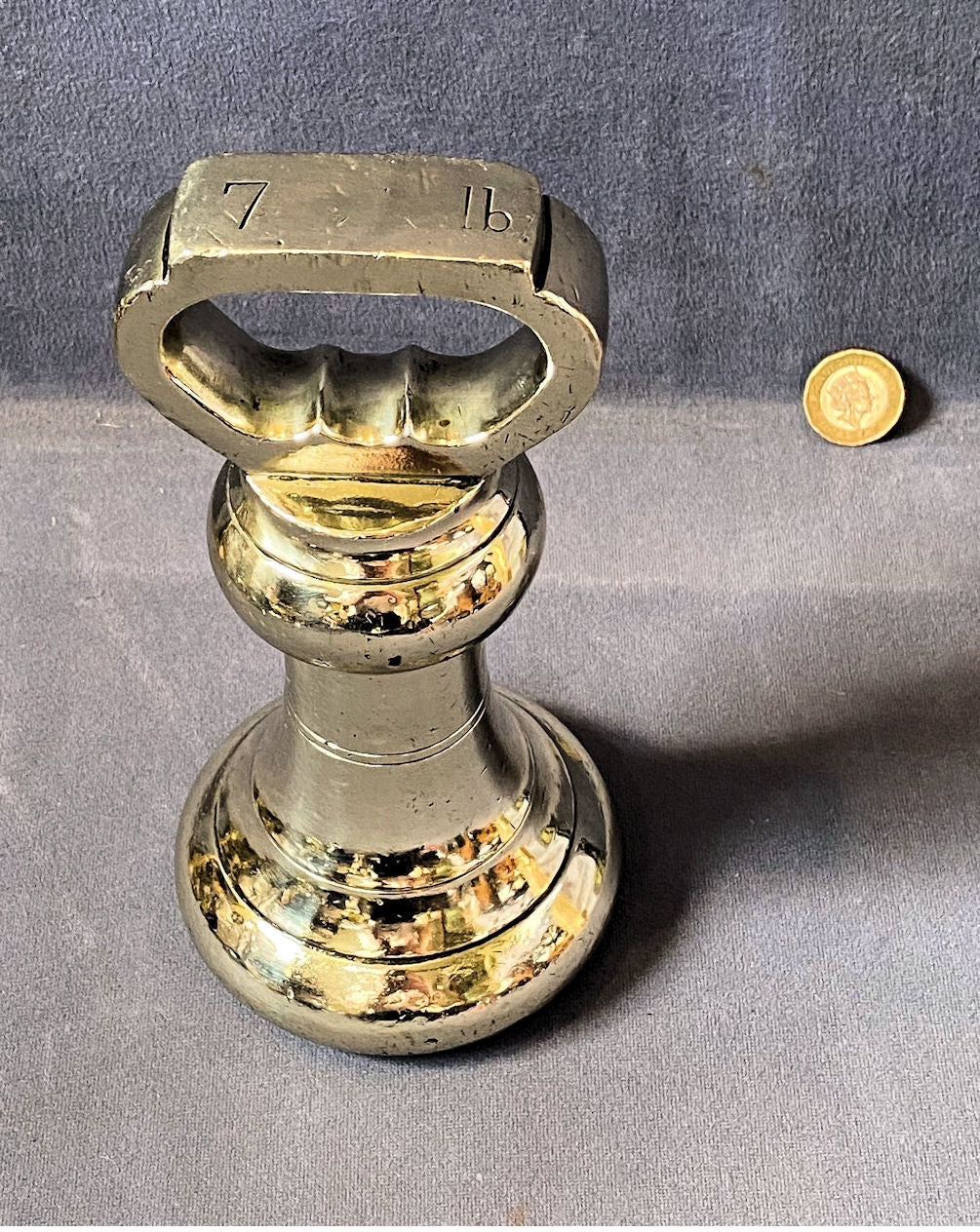 7lb Nickel Shop Counter Weight — Nickel, late 19th century