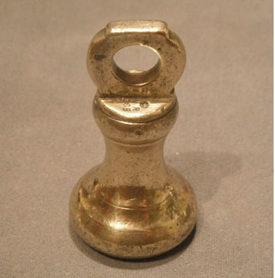 8oz Brass Weight, 2 similar available — Brass, 1920's