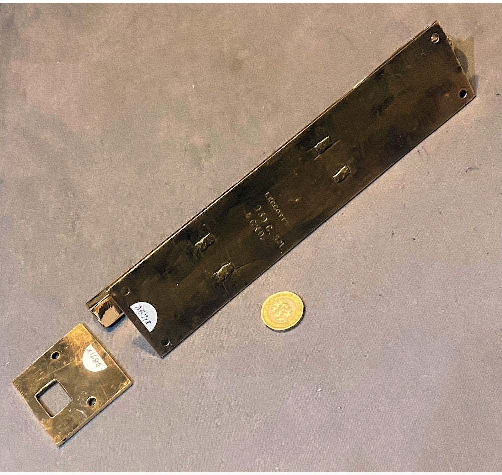 9" Brass Cranked Door Bolt — view 2