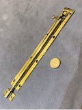 9" Brass Door Bolt — Brass, 1920's