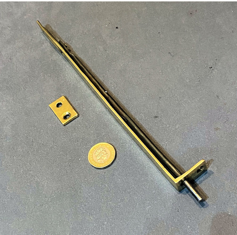 9" Recessed Brass Door Bolt — view 3