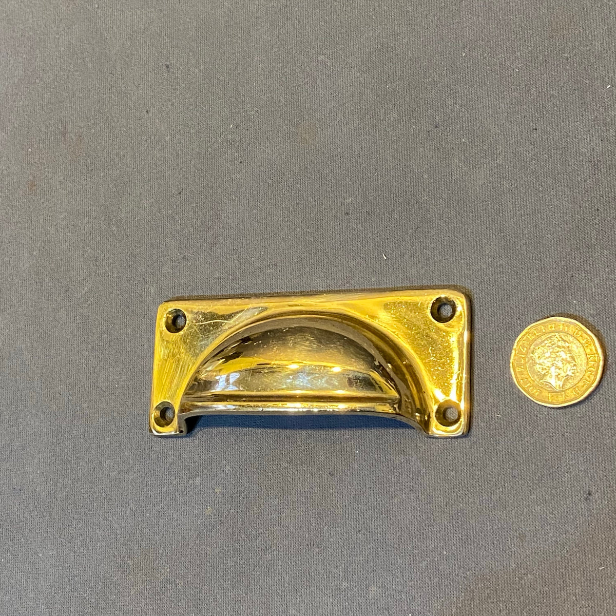 Single Brass Drawer Cup Handles