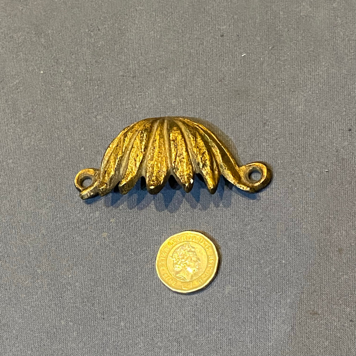 Single Brass Drawer Cup Handle