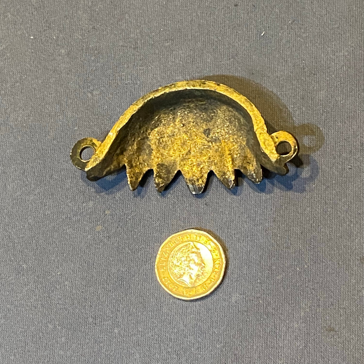 Single Brass Drawer Cup Handle