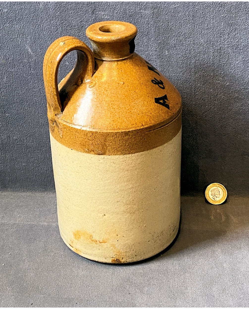 A & N C S L Stoneware Flagon — view 3