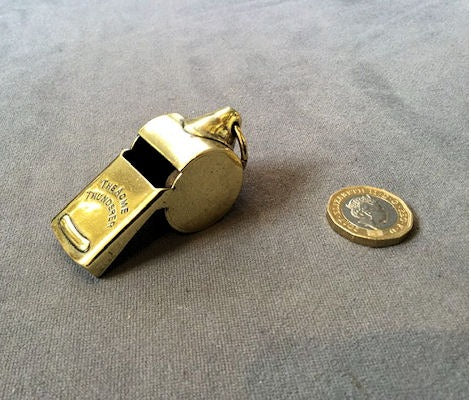 Acme Thunderer Whistle — Brass, 1930's