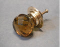 Amber Cut Glass Cupboard Knob — Glass, late 19th century