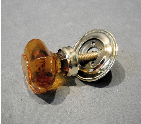 Amber Glass Cupboard Knob — view 2